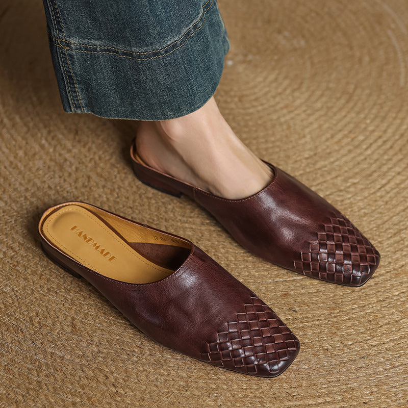 Ballerine Donna in Pelle Intrecciata Stile Moderno - Vesarelli