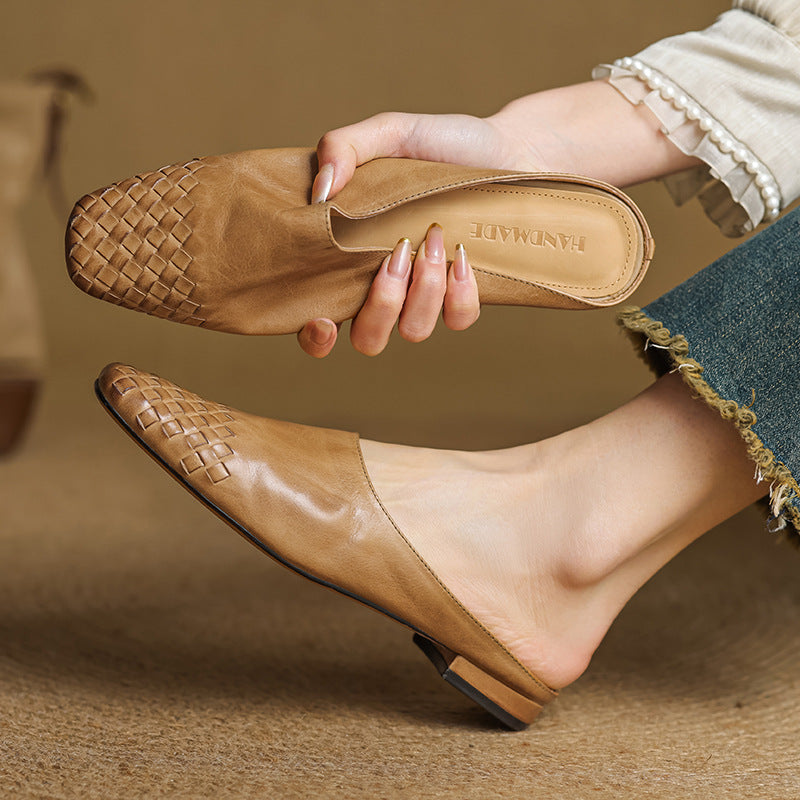 Ballerine Donna in Pelle Intrecciata Stile Moderno - Vesarelli