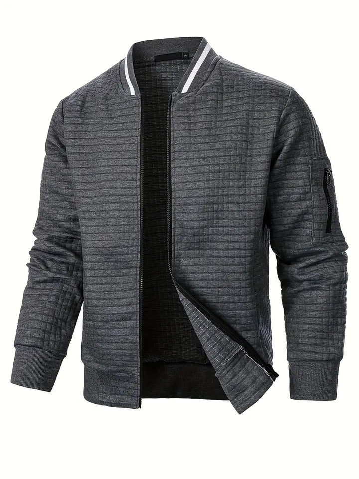 Giacca Uomo Leggera con Cerniera Manica Lunga Casual