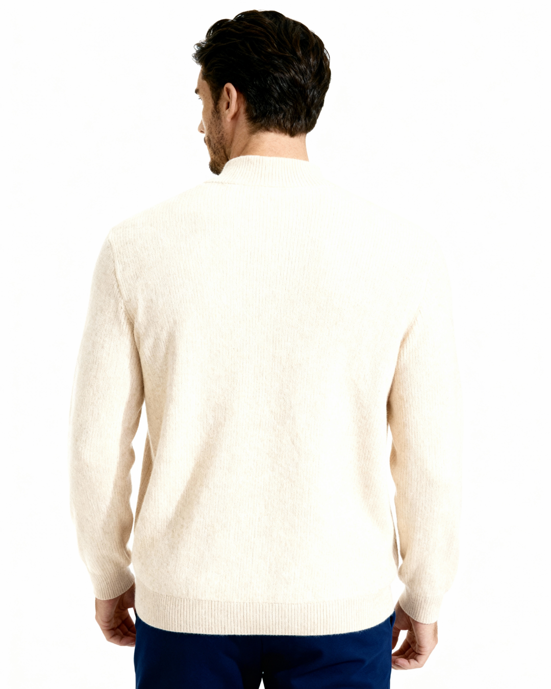 Maglione Uomo con Zip Tessuto Morbido Vestibilità Comoda
