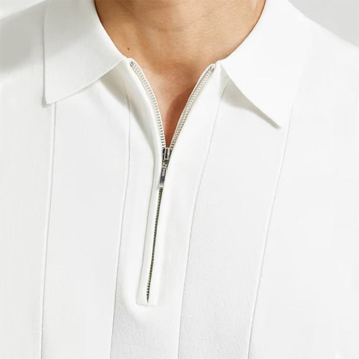 Polo Uomo Cotone Manica Corta Collo con Cerniera