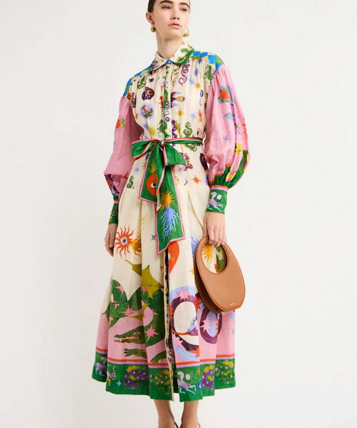 Abito Maxi Donna Stile Italiano Vestibilità Ampia