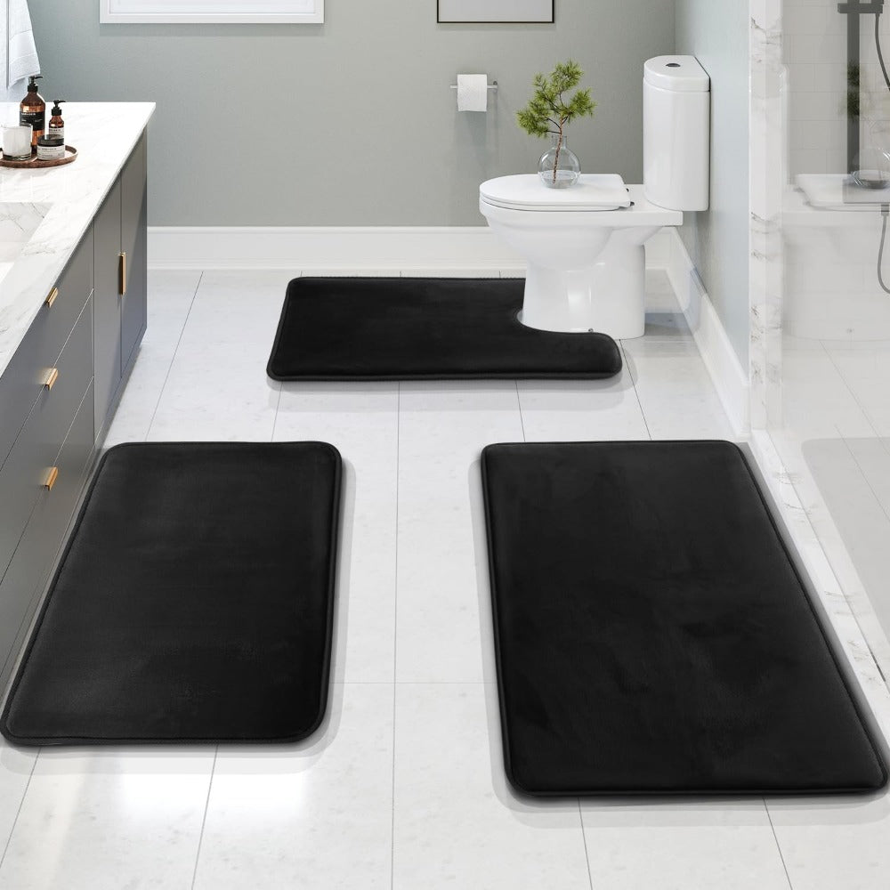 Tappetino da Bagno Memory Foam Velluto Morbido Set Multiplo