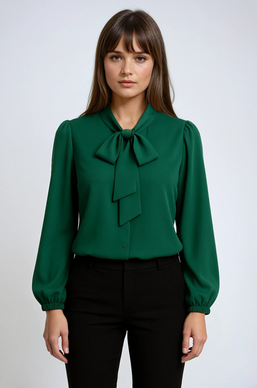 Blusa Donna Manica Lunga con Nodo Elegante - Vesarelli
