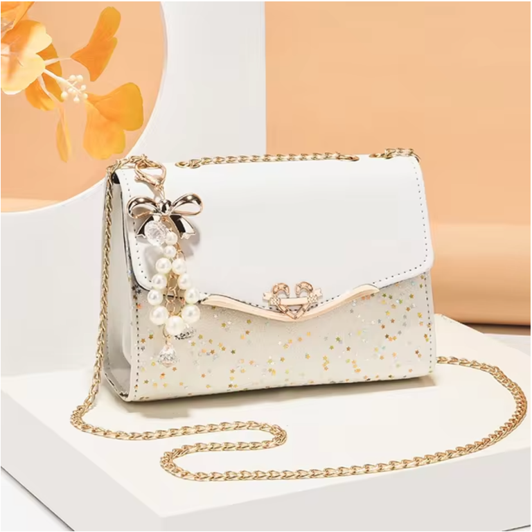 Borsa a Tracolla Donna con Paillettes Estiva Leggera - Vesarelli