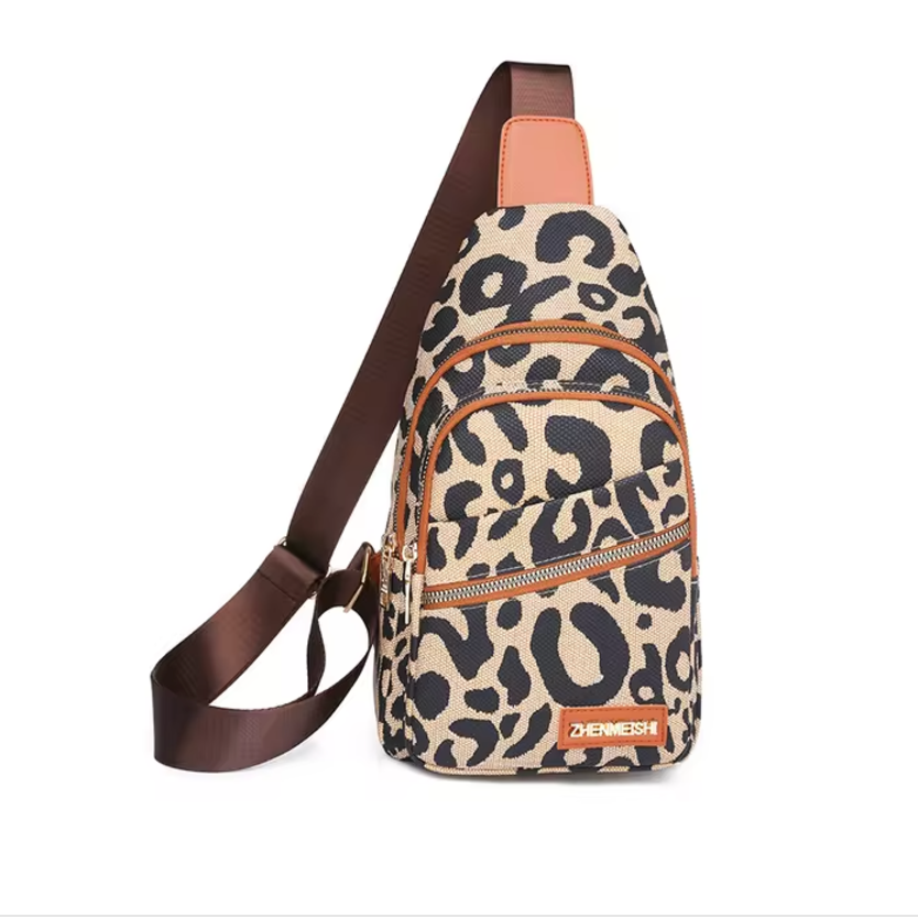 Borsa a Tracolla Donna in Similpelle Stampa Animalier Chic - Vesarelli