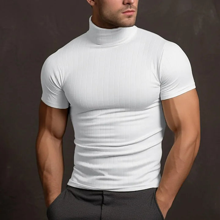 T-shirt Uomo Dolcevita Morbida Traspirante Slim Fit
