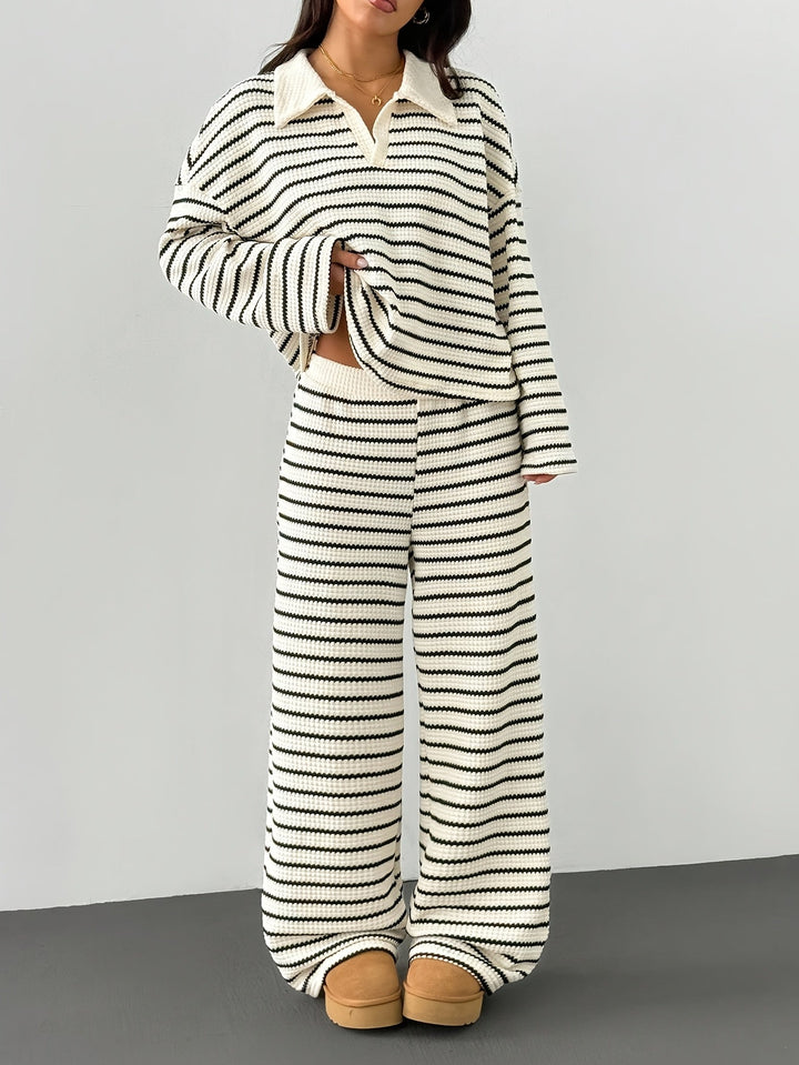 Set Loungewear Donna Due Pezzi Cotone Stile Casual Comodo - Vesarelli