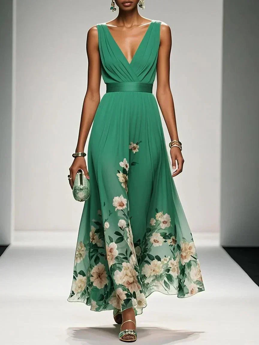 Abito Sposa Stampa Floreale Linea Romantica Dettaglio Botanico