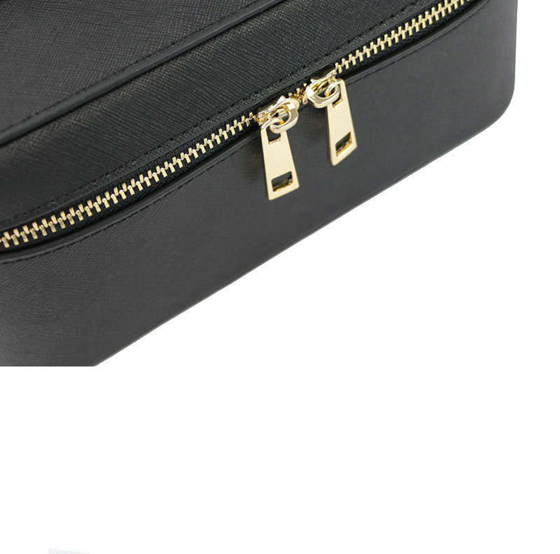 Borsa da toilette Uomo in Vera Pelle Crosta Portatile