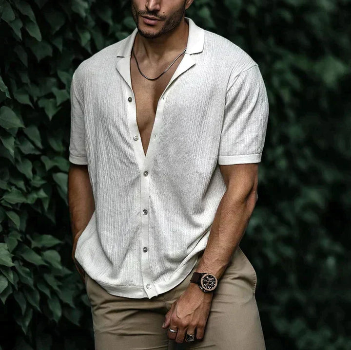 Camicia Uomo in Lino Leggera Vestibilità Regular