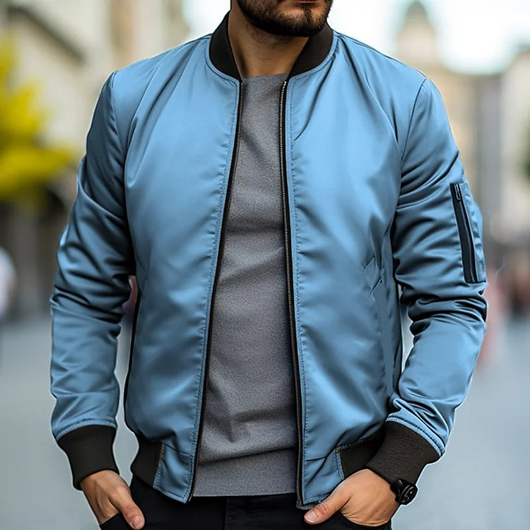 Giubbotto Bomber Uomo con Cerniera Stile Elegante