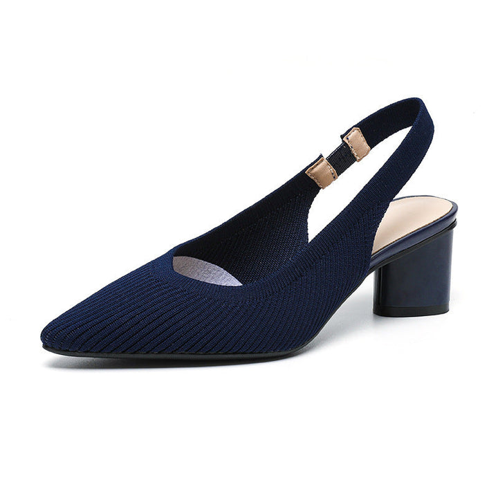 Scarpe Donna Punta Tacco Quadrato Stabile Elegante