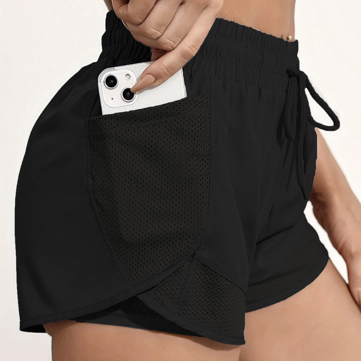 Pantaloncini Donna Sportivi Tessuto Tecnico Vestibilità Slim