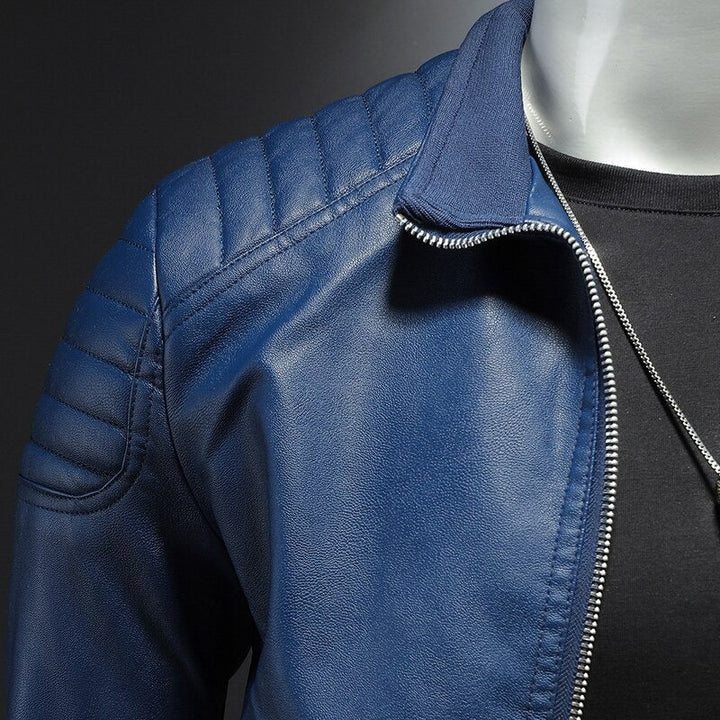 Giacca Biker Uomo Zip Frontale Stile Classico