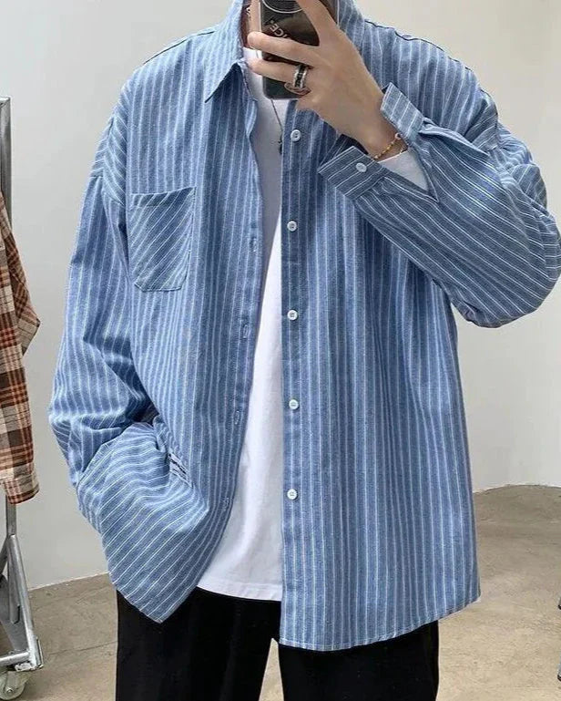 Camicia Oversize Uomo Tessuto Leggero Stile Moderno - Vesarelli