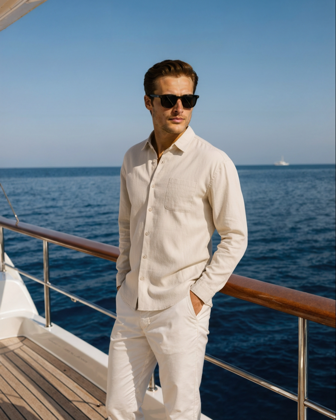 Camicia Uomo in Lino Traspirante Vestibilità Rilassata