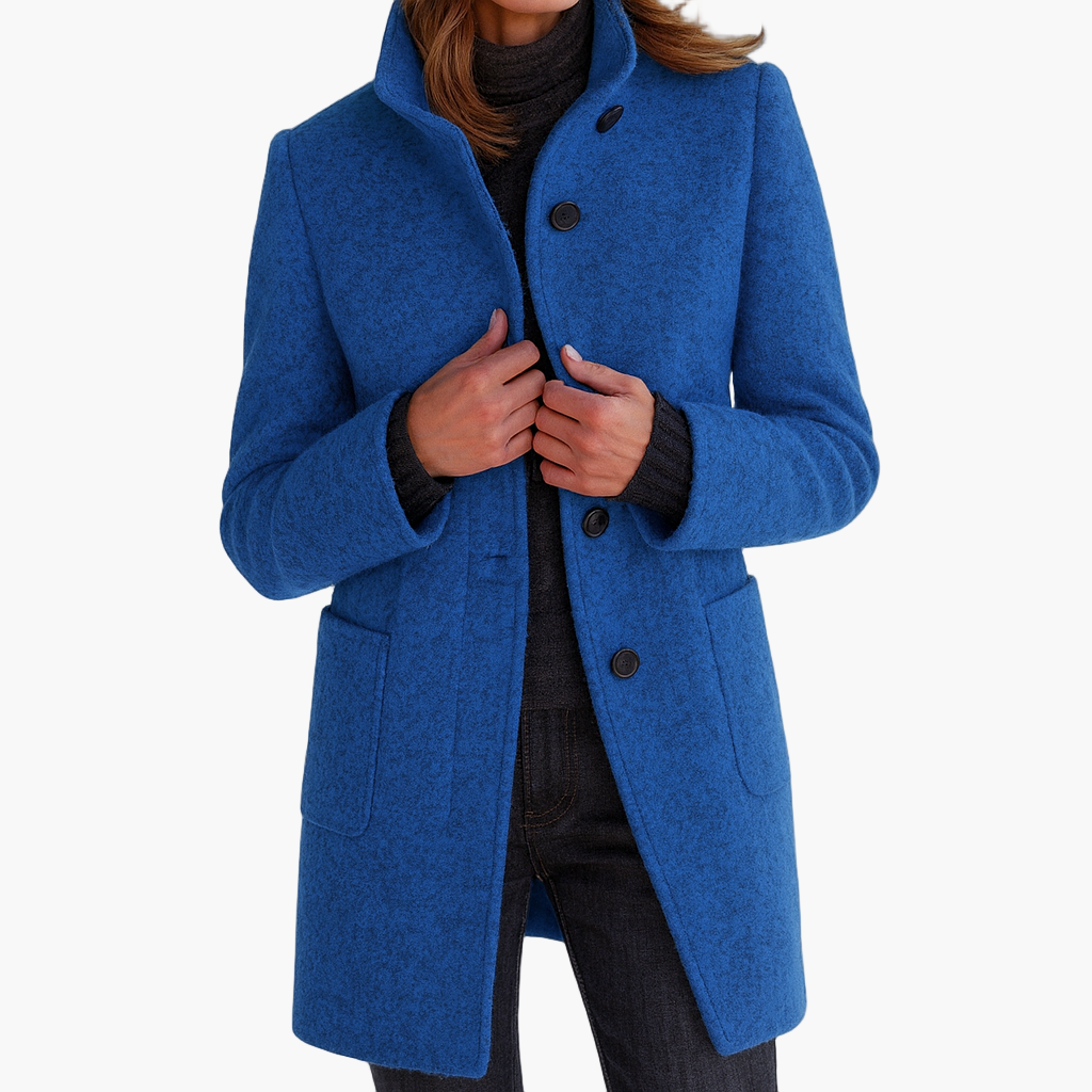 Cappotto Corto Donna in Misto Lana Giacca Monopetto Moderna - Vesarelli