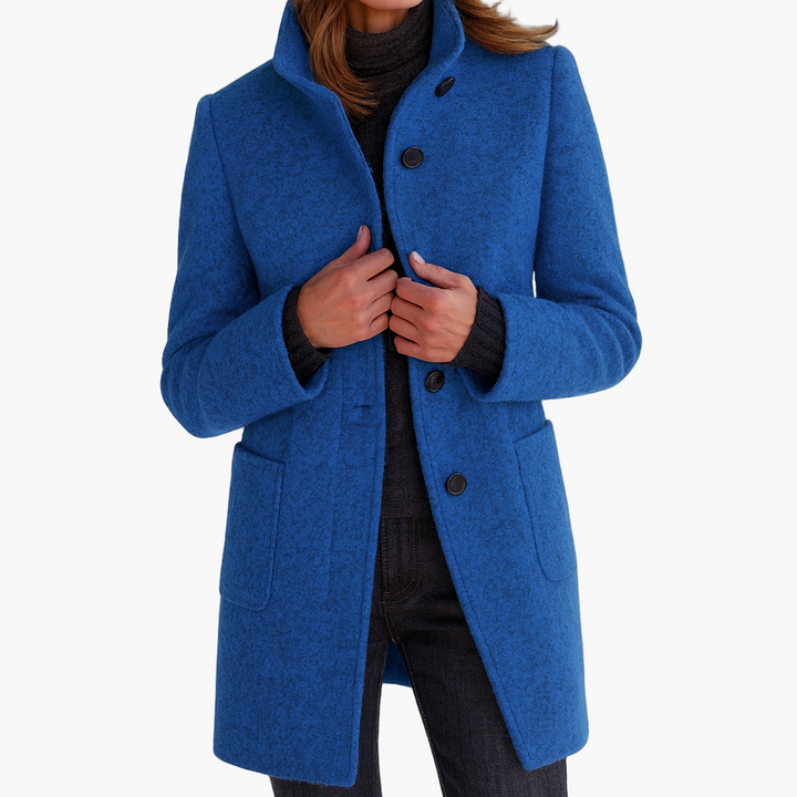 Cappotto Corto Donna in Misto Lana Giacca Monopetto Moderna - Vesarelli