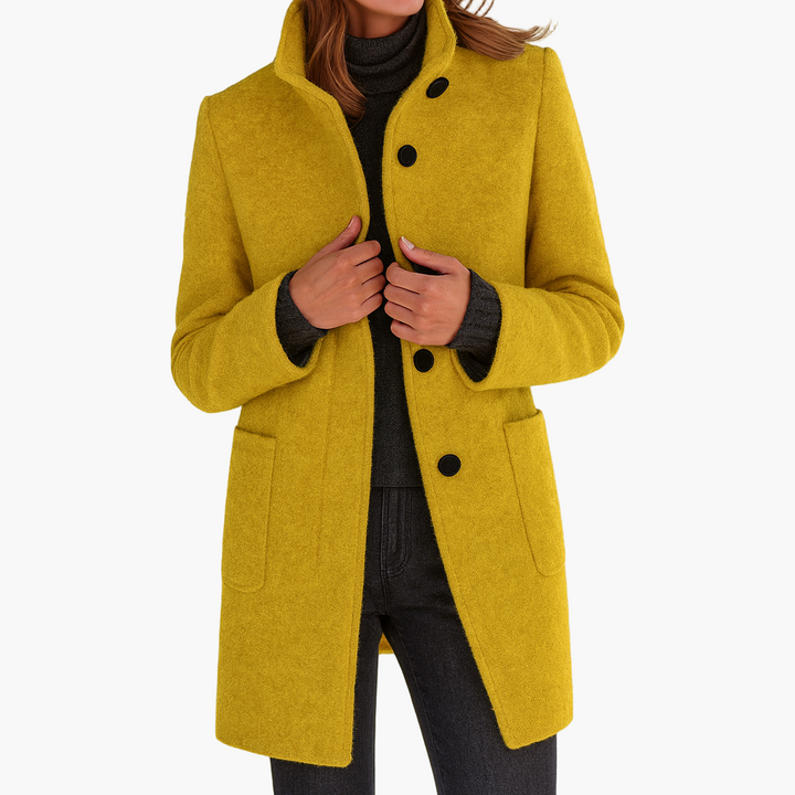 Cappotto Corto Donna in Misto Lana Giacca Monopetto Moderna - Vesarelli