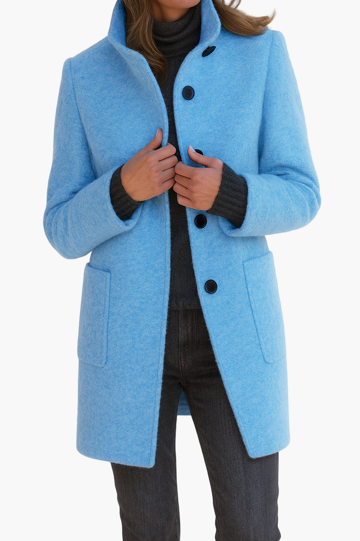 Cappotto Corto Donna in Misto Lana Giacca Monopetto Moderna - Vesarelli