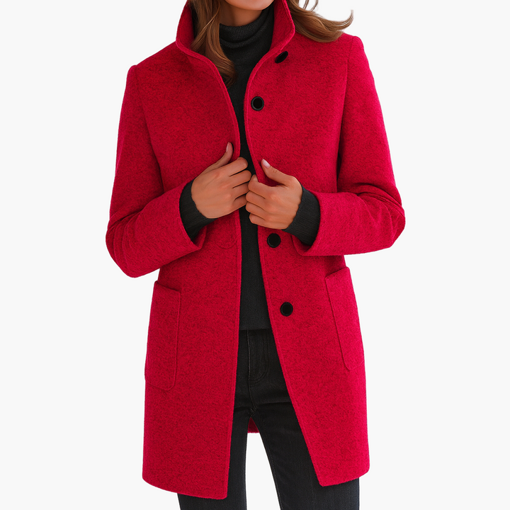 Cappotto Corto Donna in Misto Lana Giacca Monopetto Moderna - Vesarelli