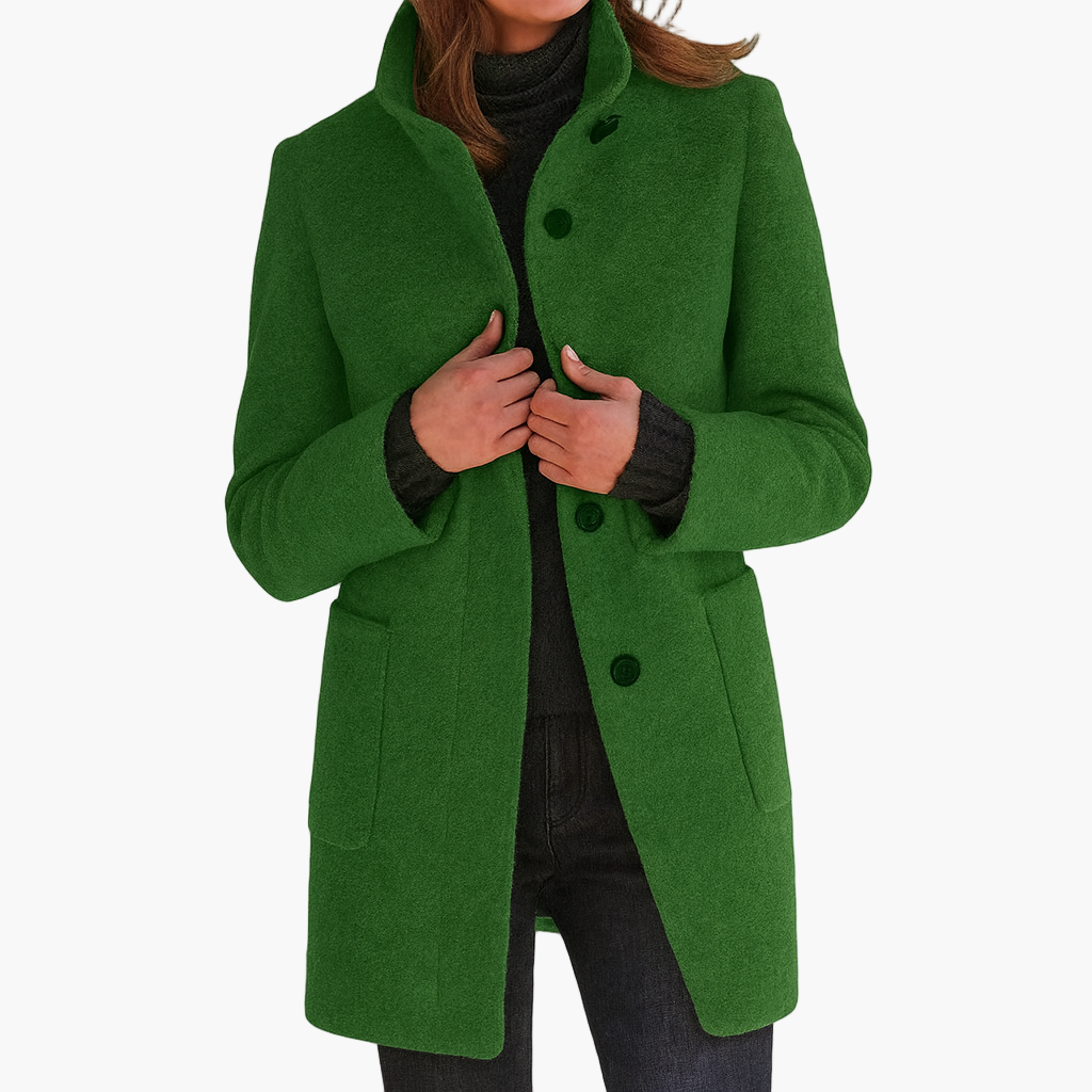 Cappotto Corto Donna in Misto Lana Giacca Monopetto Moderna - Vesarelli