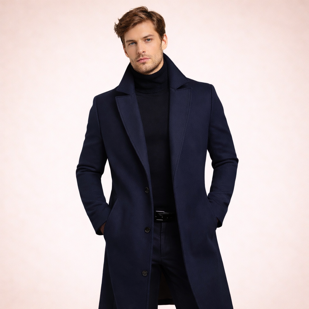 Cappotto Uomo Classico Elegante Vestibilità Regolare - Vesarelli