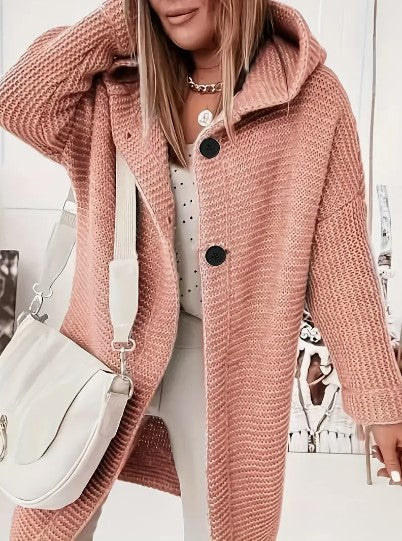 Cardigan Donna con Cappuccio Vestibilità Comoda - Vesarelli