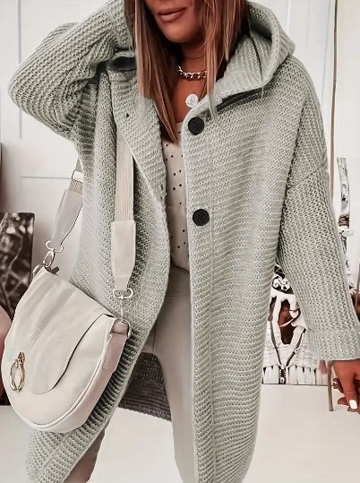 Cardigan Donna con Cappuccio Vestibilità Comoda - Vesarelli
