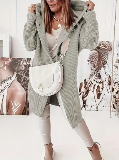Cardigan Donna con Cappuccio Vestibilità Comoda - Vesarelli