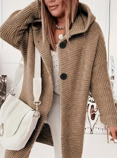 Cardigan Donna con Cappuccio Vestibilità Comoda - Vesarelli