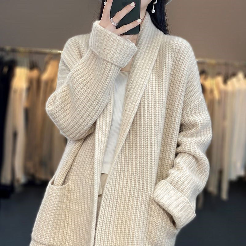 Cardigan Donna Maniche Lunghe Stile Casual Morbido - Vesarelli