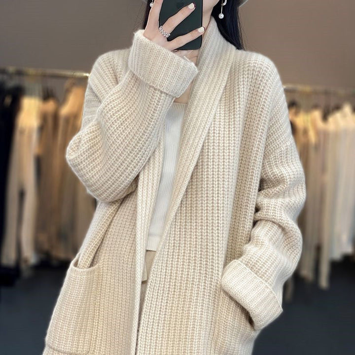 Cardigan Donna Maniche Lunghe Stile Casual Morbido - Vesarelli