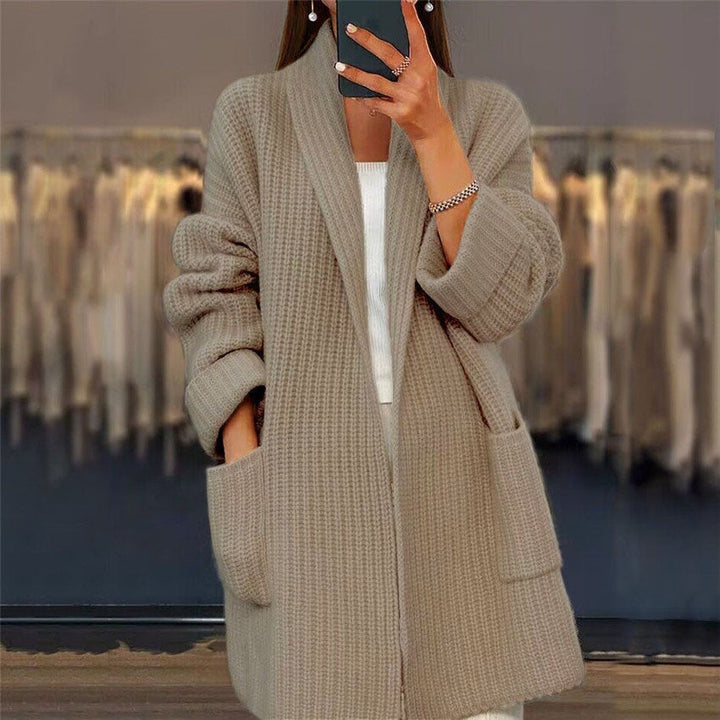 Cardigan Donna Maniche Lunghe Stile Casual Morbido - Vesarelli