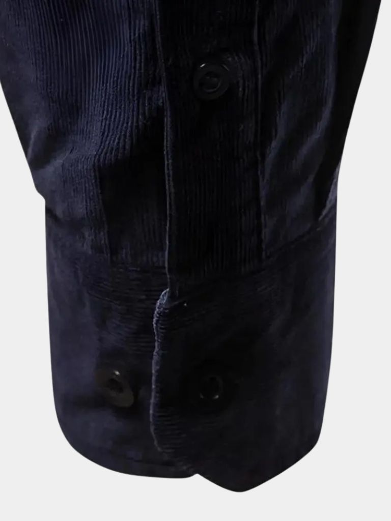 Camicia Uomo Velluto a Coste Stile Business Casual