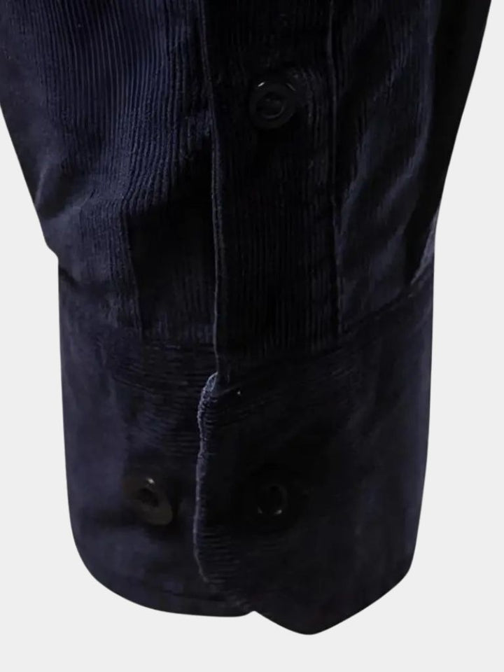 Camicia Uomo Velluto a Coste Stile Business Casual