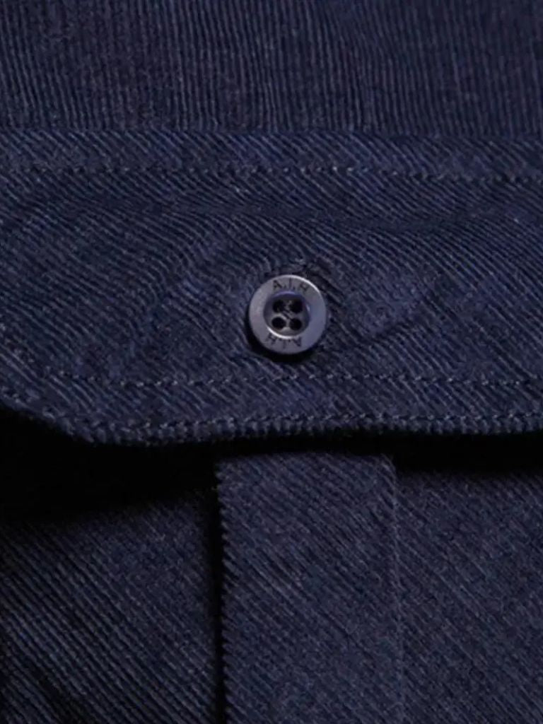 Camicia Uomo Velluto a Coste Stile Business Casual