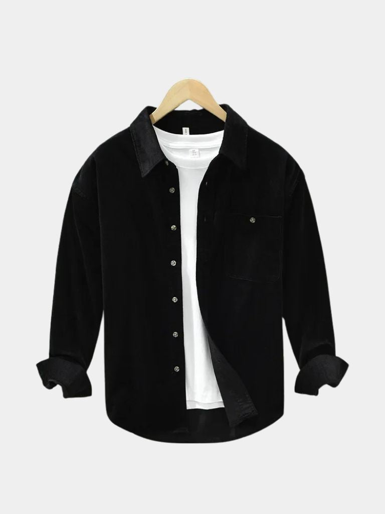 Camicia Uomo Velluto a Coste Casual Regular Fit