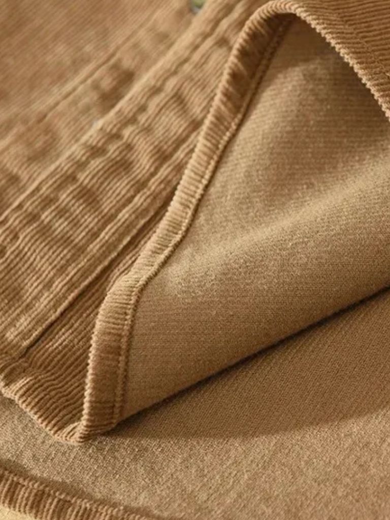 Camicia Uomo Velluto a Coste Casual Regular Fit