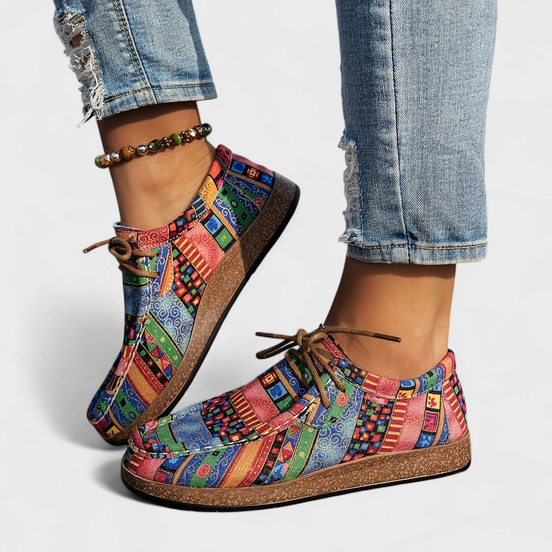 Sneakers Donna Leggere Tessuto Traspirante con Lacci