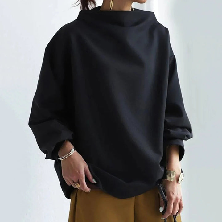Maglione Donna Collo Alto Maniche Lunghe Vestibilità Casual - Vesarelli