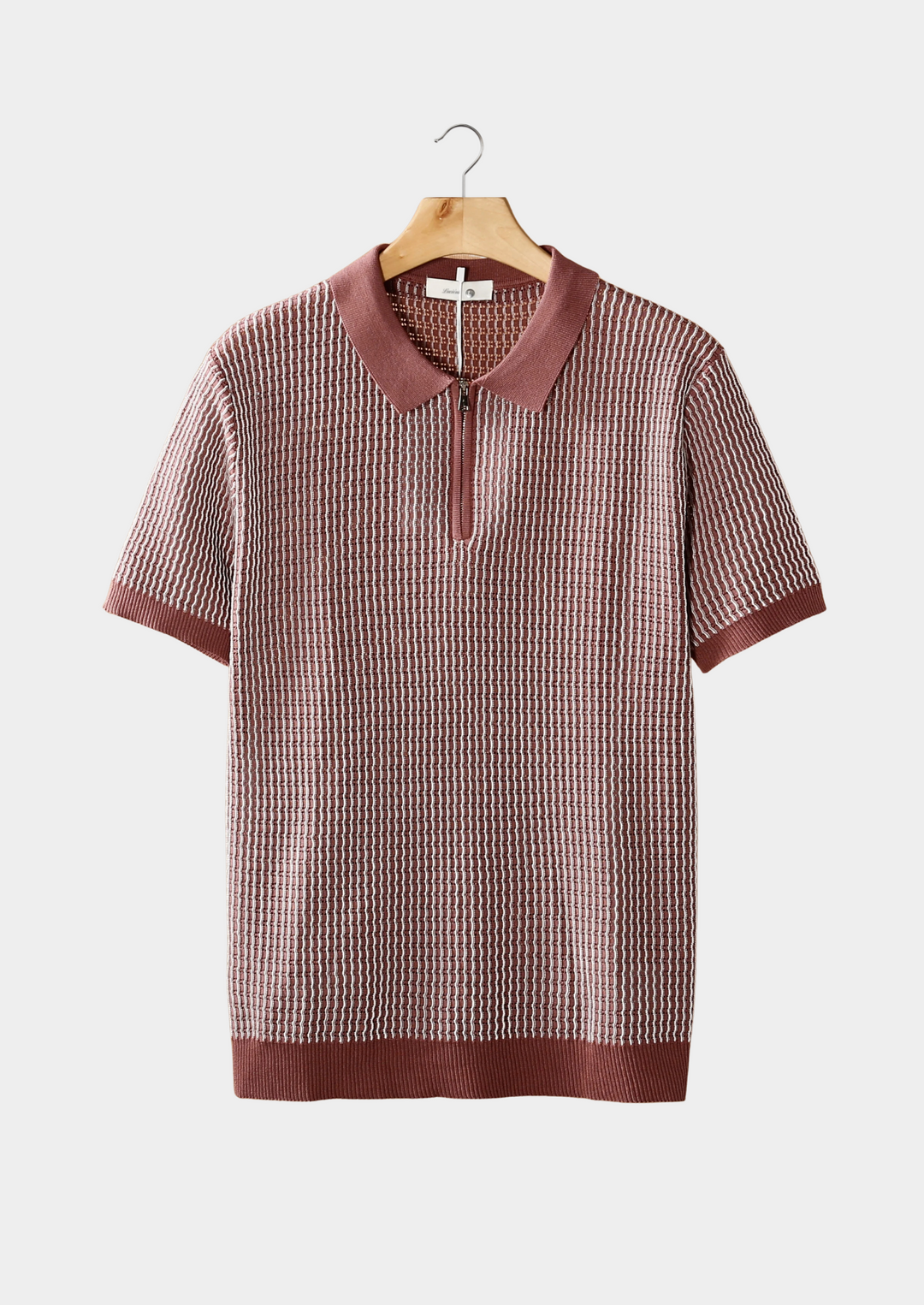 Polo Uomo con Zip Texture Strutturata Stile Estivo - Vesarelli