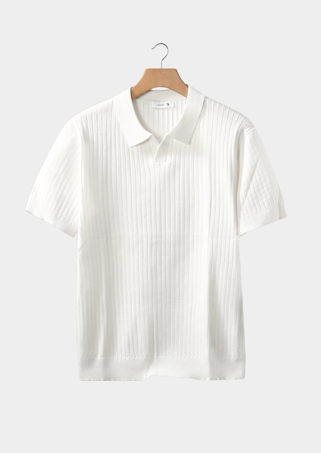 Polo Uomo Rigata Cotone Colletto Aperto Manica Corta - Vesarelli