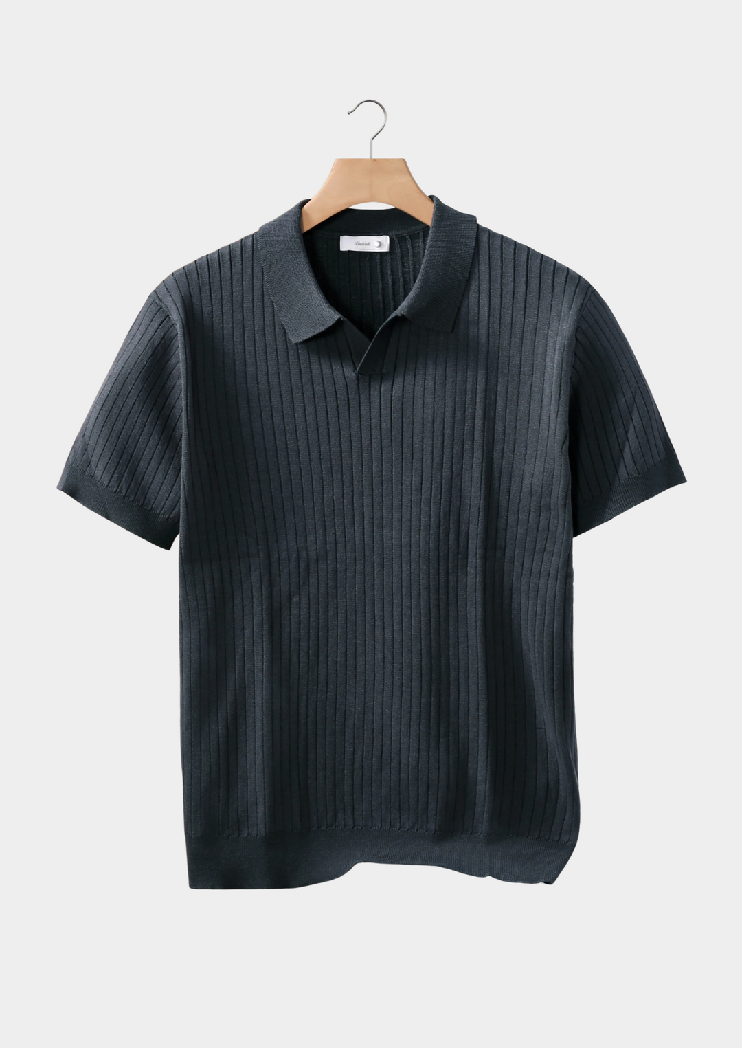 Polo Uomo Maglia a Coste Senza Bottoni Manica Corta - Vesarelli