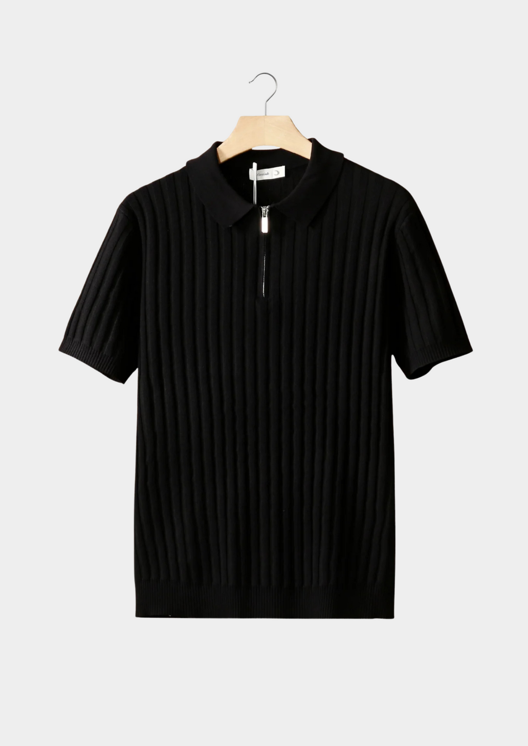 Polo Uomo Cotone Mezza Zip Manica Corta Vestibilità Regolare - Vesarelli