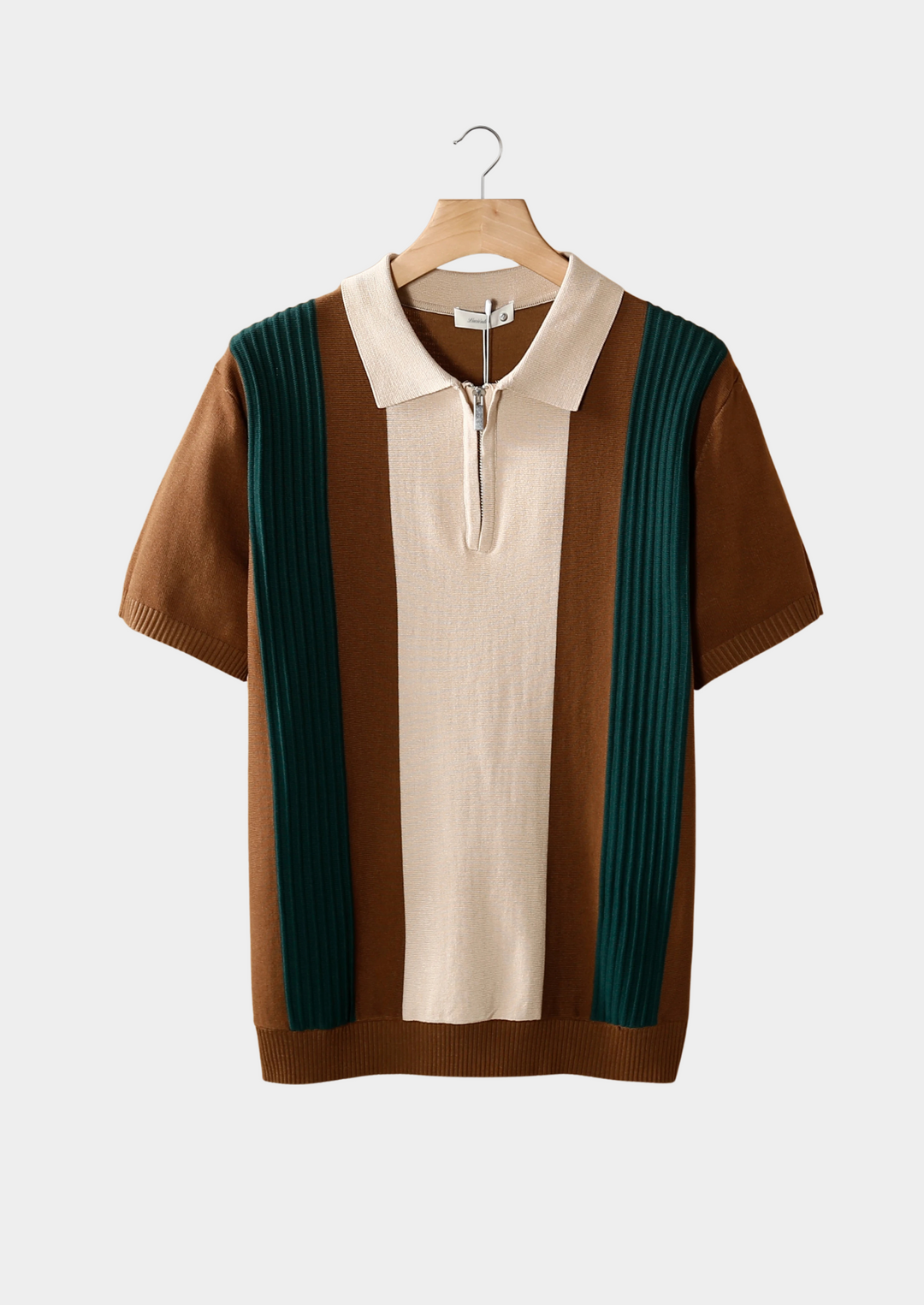 Polo Uomo in Maglia con Zip a Pannelli Stile Estivo - Vesarelli