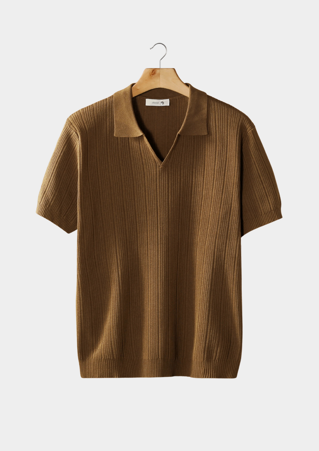 Polo Uomo Rigata Cotone Colletto Aperto Manica Corta Vestibilità - Vesarelli