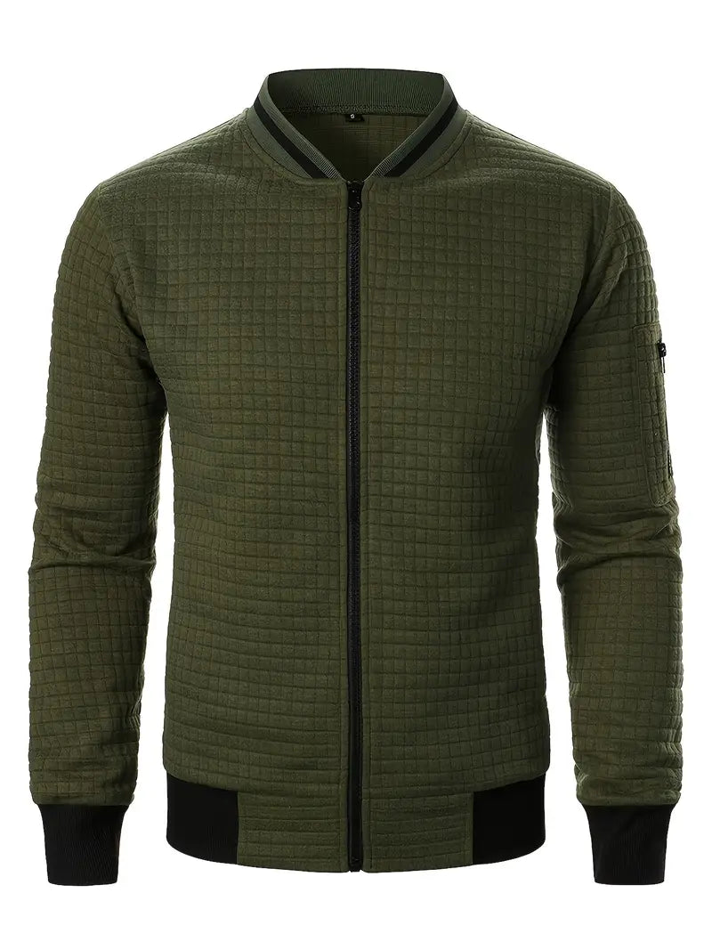 Giacca Uomo Leggera con Cerniera Manica Lunga Casual