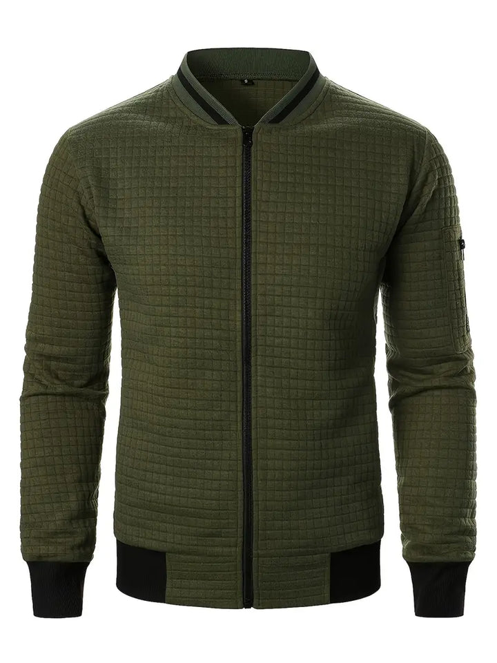Giacca Uomo Leggera con Cerniera Manica Lunga Casual
